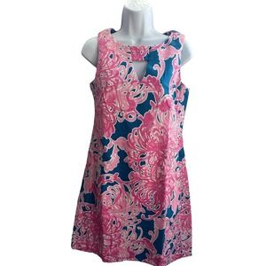 Just...Taylor Shift Dress  Women Pink/Blue Cottage Size 4 Summer Coastal‎ NWOT